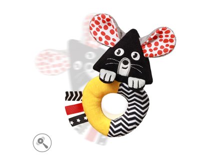BabyOno Plyšové chrastítko MOUSE 1