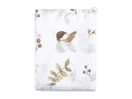 Ega Kids Mušelínová zavinovačka 120x120cm Vrabci