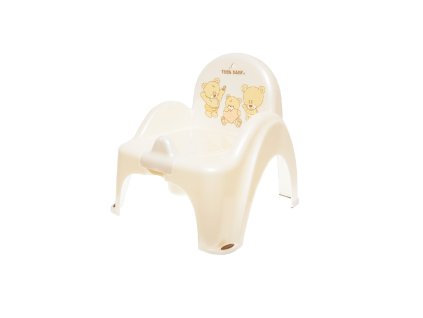 TEGA Dětský nočník s poklopem Medvídek bílý