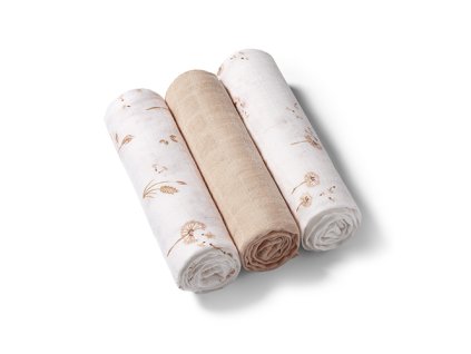BabyOno Bambusové pleny NATURAL BAMBOO (3ks) Béžové