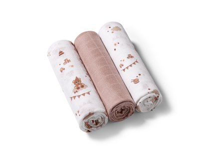 BabyOno Bambusové pleny NATURAL BAMBOO (3ks) Hnědé