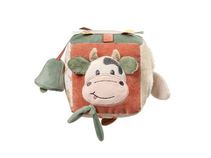 BabyOno Senzorická kostka Kravička BINGO