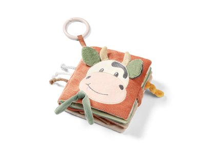 BabyOno Měkká senzorická knížka Kravička BINGO