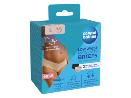 Canpol babies Těhotenské kalhotky s nízkým pasem MumFIT L (2ks)