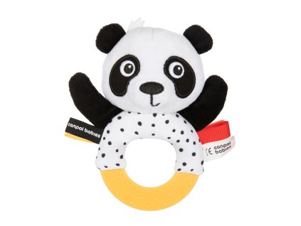 Canpol babies Senzorická hračka PANDA s kousátkem a chrastítkem BabiesBoo