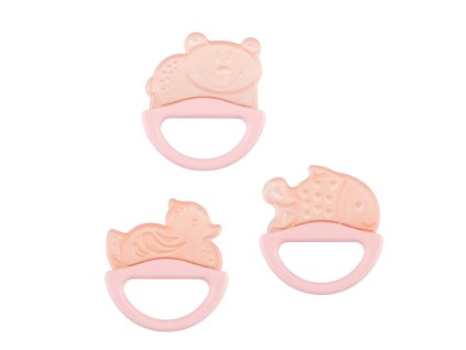 Canpol babies Kousátko s chrastítkem Zvířátko růžové