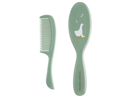 Canpol babies Hřeben a kartáč GOOSE zelený