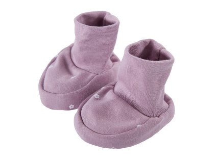 Kojenecké capáčky potisk fialové
