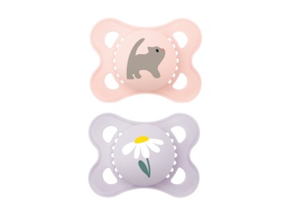 MAM Dudlík silikonový Original 2-6m (2ks) - růžový/fialový