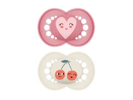 MAM Dudlík silikonový Original 6-16m (2ks) - růžový/béžový