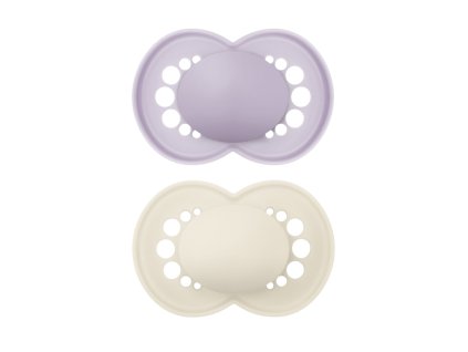 MAM Dudlík silikonový Original 16+m (2ks) - fialový/béžový