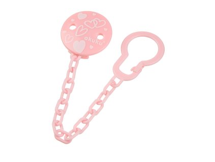 Akuku Řetízek na dudlík - Růžový