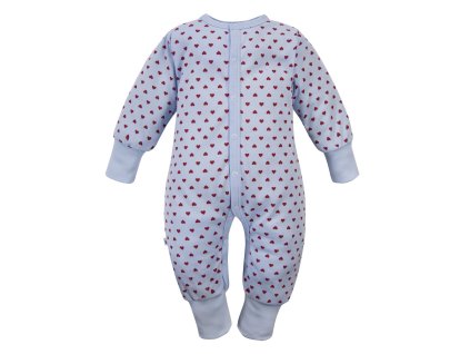 Overal bez nožiček LOVE modrý