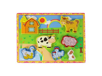 Dřevěná vkládačka Farma 1