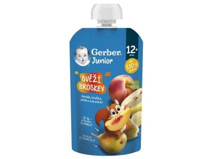 GERBER Junior kapsička Svěží broskev 110g