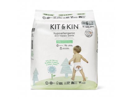 Kit & Kin Ekologické plenkové kalhotky pull-ups 6 15+ kg 18ks
