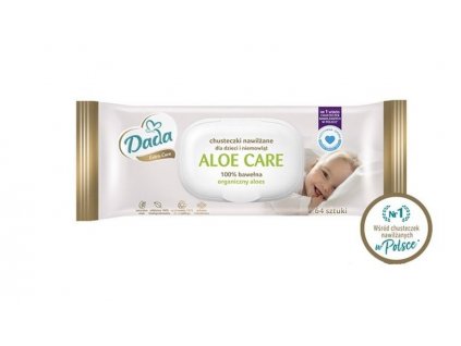 Dada vlhčené ubrousky 100% bavlna 64ks Aloe care