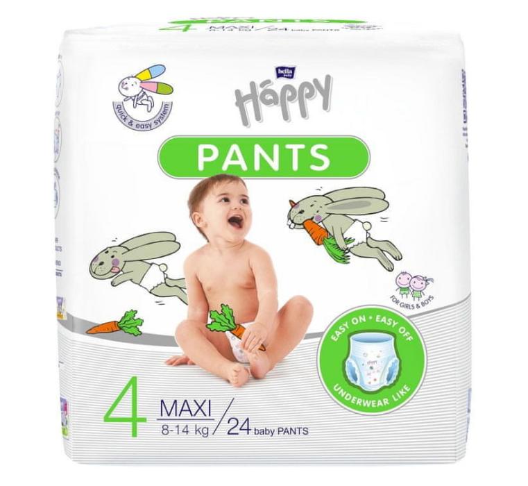 Levně Bella Happy Pants 4 Maxi ( 8-14 kg) 24 ks