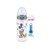 NUK FC+ lahev s kontrolou teploty Disney Mickey 300 ml šedá