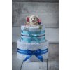 Plenkový dort dvoupatrový s bohatou náplní modrý - s usínáčkem