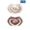 Canpol babies Set symetrických silikonových dudlíků Light touch 6 18m SLEEPY KOALA růžový