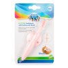 Canpol babies Silikonový zubní kartáček kousátko se štítkem růžový 2