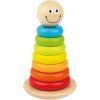 SMILY PLAY Barevná dřevěná pyramida