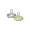 Tommee Tippee Dudlík BREAST LIKE Natural Night 6 18 měsíců, silikon (2ks) žlutý