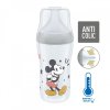 NUK Perfect Match láhev MICKEY s kontrolou teploty 260ml šedá