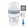 NUK Perfect Match láhev s kontrolou teploty 150ml šedá