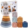 WOOPIE Senzorická skládací pyramida a kostky + kousátko Koala