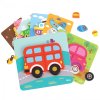 WOOPIE Dřevěné puzzle Dopravní prostředky 6v1 7