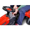 Dětský šlapací traktor s přívěsem červený 1