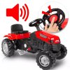 Dětský šlapací traktor s přívěsem červený 6