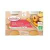 BABYBIO Broskev a jablko (2x130g)