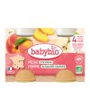 BABYBIO Broskev a jablko (2x130g)