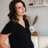 EEVI Těhotenská košilka LINDA černá (3)