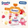 Sunar Smootík dětská kapsička malina, jogurt, ovesné vločky 12m+, 120g 1