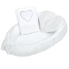 New Baby Luxusní hnízdečko s polštářkem a peřinkou z Minky bílé 2