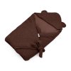 ALBERO MIO Dětská zavinovačka do autosedačky COTTON MUSLIN & BOUCLE hnědá 6