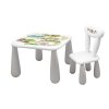 MALTEX Dětská sada LUNA stoleček a židlička Lesní parta šedá