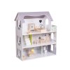 Baby Mix Dřevěný Montessori domeček pro panenky s nábytkem Rose 1