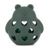 PETITE&MARS Hračka silikonová s chrastítkem Bear Basil Misty Green