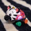 OBALL Autíčko a chrastítko 2v1 Curious Car zebra Zen 1