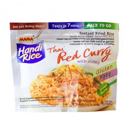 Instantní jasmínová rýže - červené curry s krevetami 80g