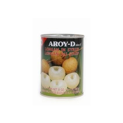 LONGAN V SIRUPU Z THAJSKA - KOMPOT 565g (Z TOHO PEVNÉHO PODÍLU 230 g) - AROY D