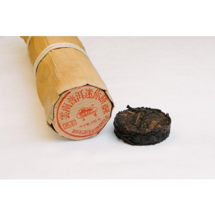 Pu Erh v bambusovem listu tabletovaný 200g