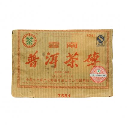 2007 7581 CNNP KUNMING TEA FACTORY SHU ZHUANG CHA 250 g