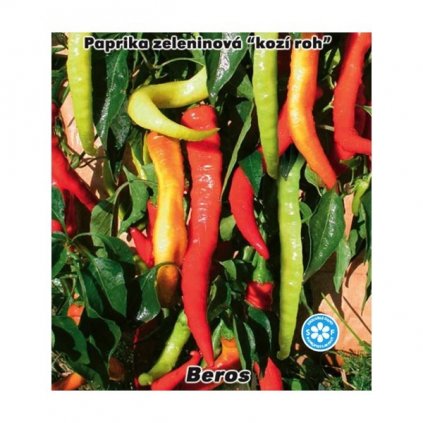 PAPRIKA ZELENINOVÁ KOZÍ ROH BEROS (CAPSICUM ANNUUM) - SEMENA PAPRIKY - 0,5 G (CCA 60 KS)