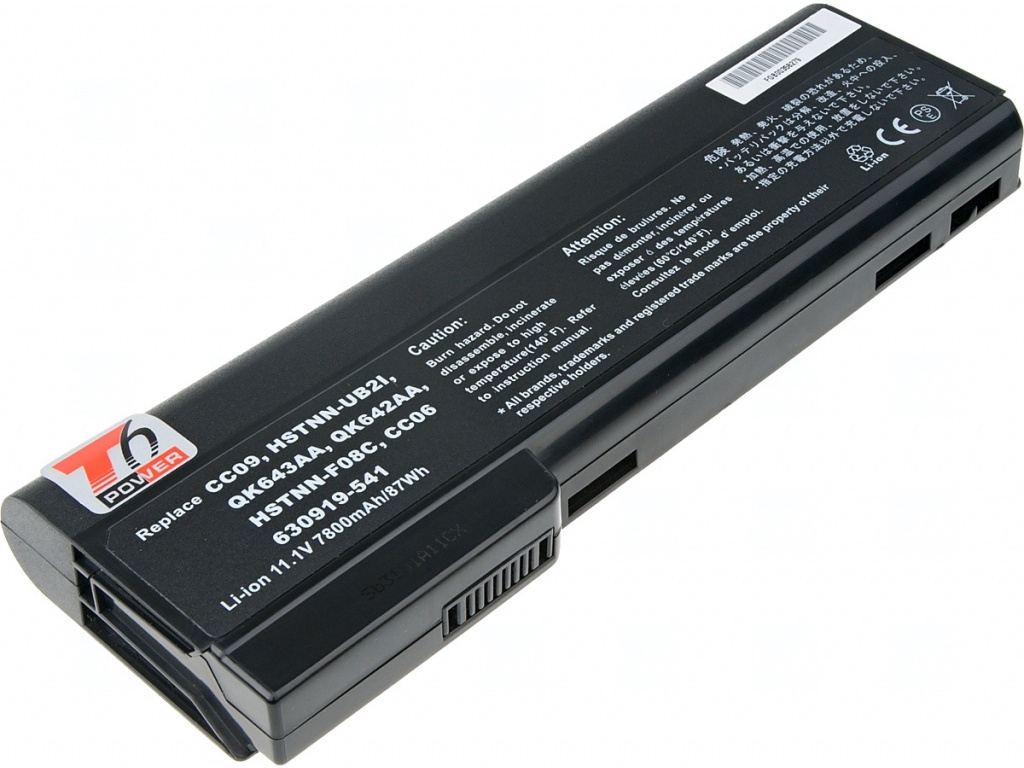 Baterie T6 power HP ProBook 6360b, 6460b, 6470b, 6560b, 6570b, 8460, 8470, 8560, 8cell, 7800mAh, NBHP0083